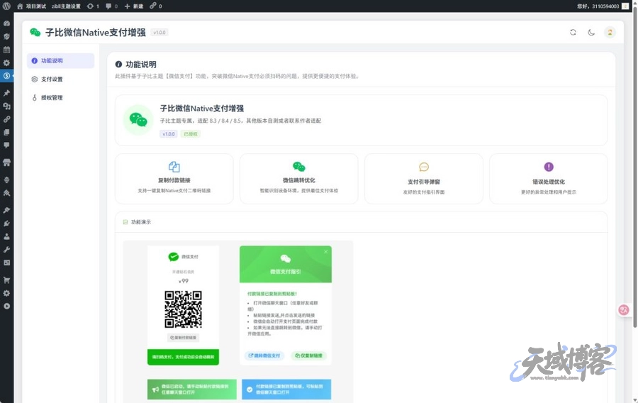 图片[2]-天域-子比微信支付增强 常见问题-天域博客